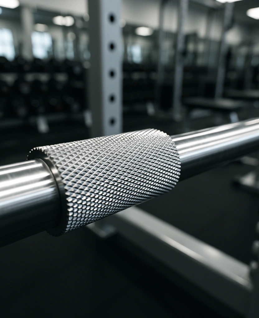 Langhantel auf einer Hantelbank